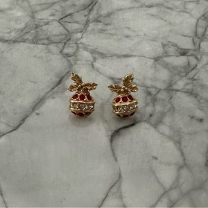 Vintage 1992 Avon Holiday Ornament Earrings